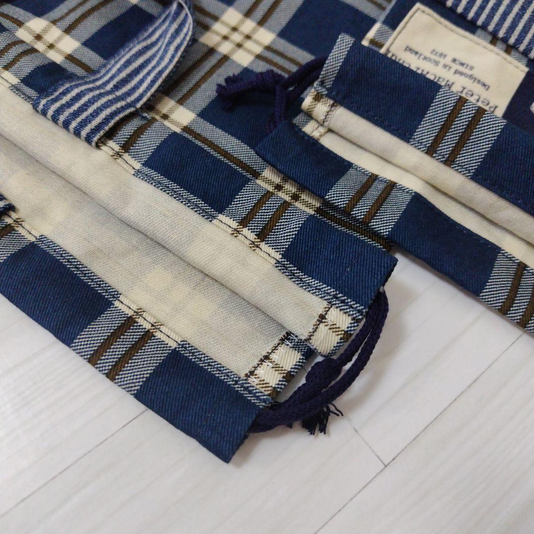 入園入学グッズ5点セット☆チェック柄☆ブルー