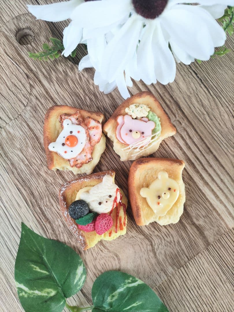 くまトースト屋♡バター♡　フェイクフード　フェイクスイーツ　インテリア