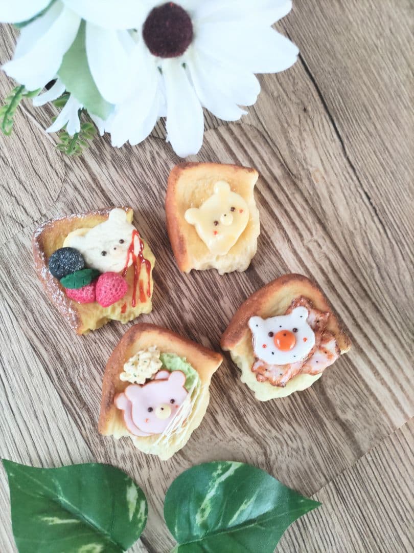 くまトースト屋♡バター♡　フェイクフード　フェイクスイーツ　インテリア
