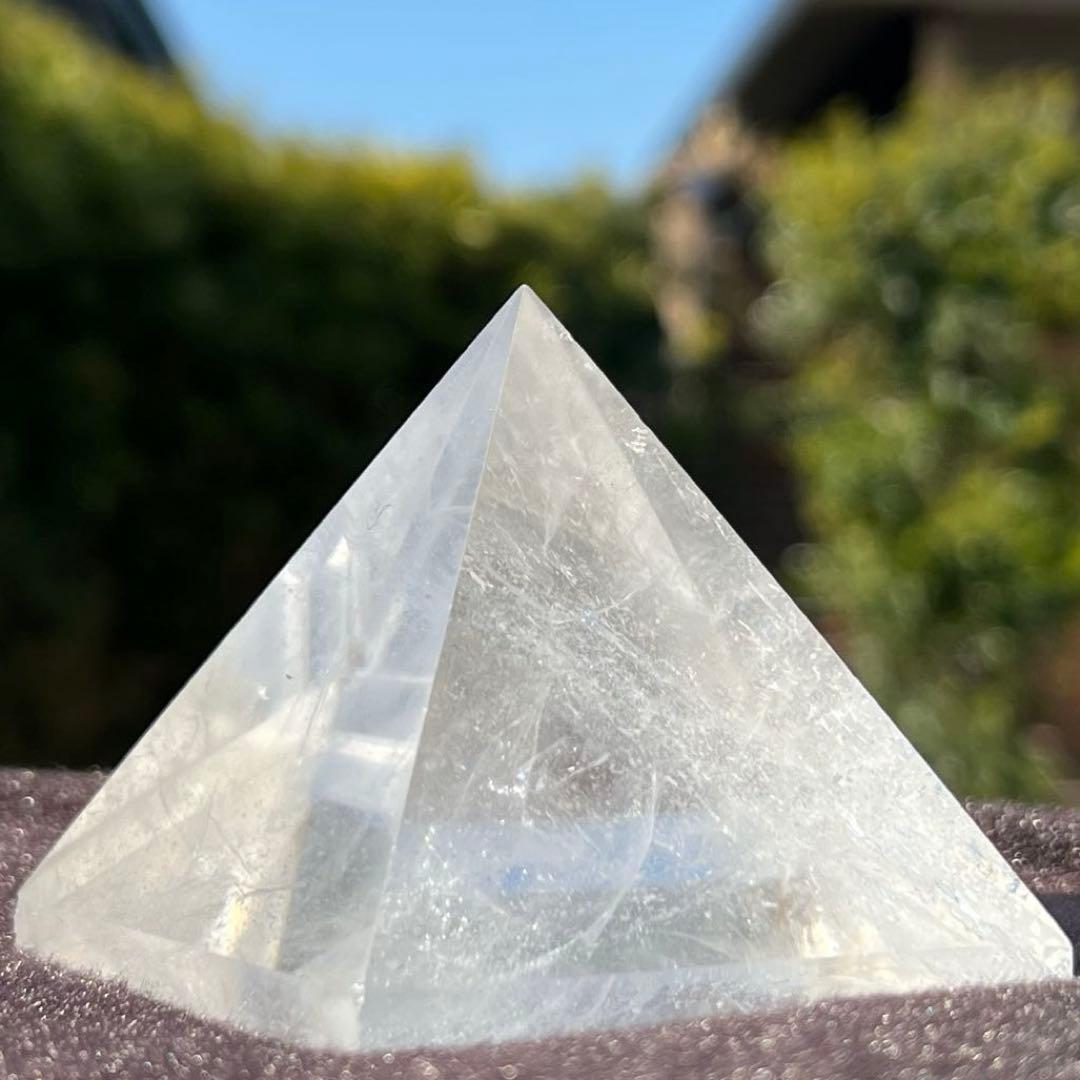 ✳️✨神々の宿る聖地の水晶パワー✨レインボー入 ヒマラヤ水晶 ピラミッド 天然石