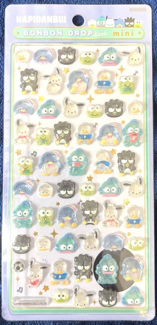 ［正規品］ボンボンドロップシール & ミニ サンリオ 6枚セット