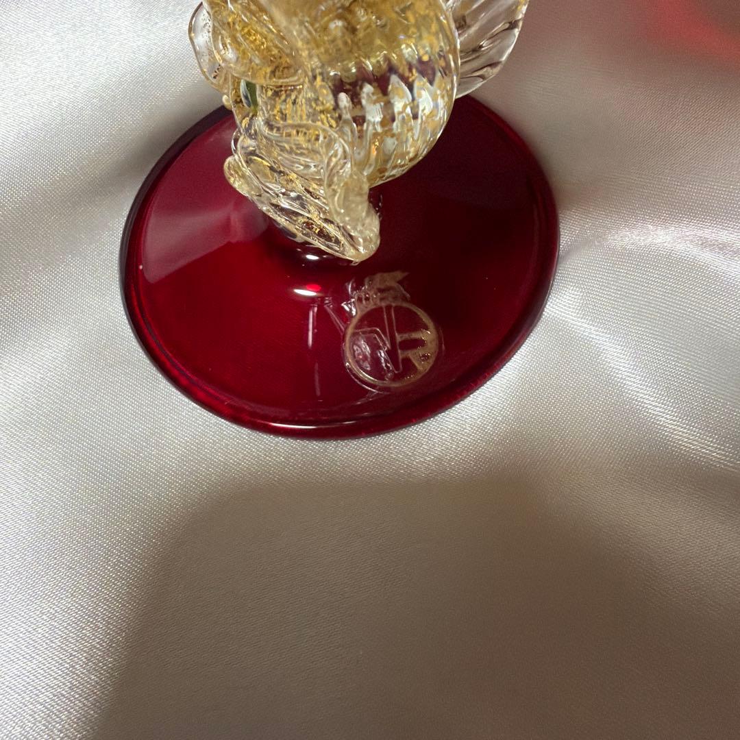 l*a様 ベネチアンガラス ムラーノグラス 金彩 ワイングラス イタリア