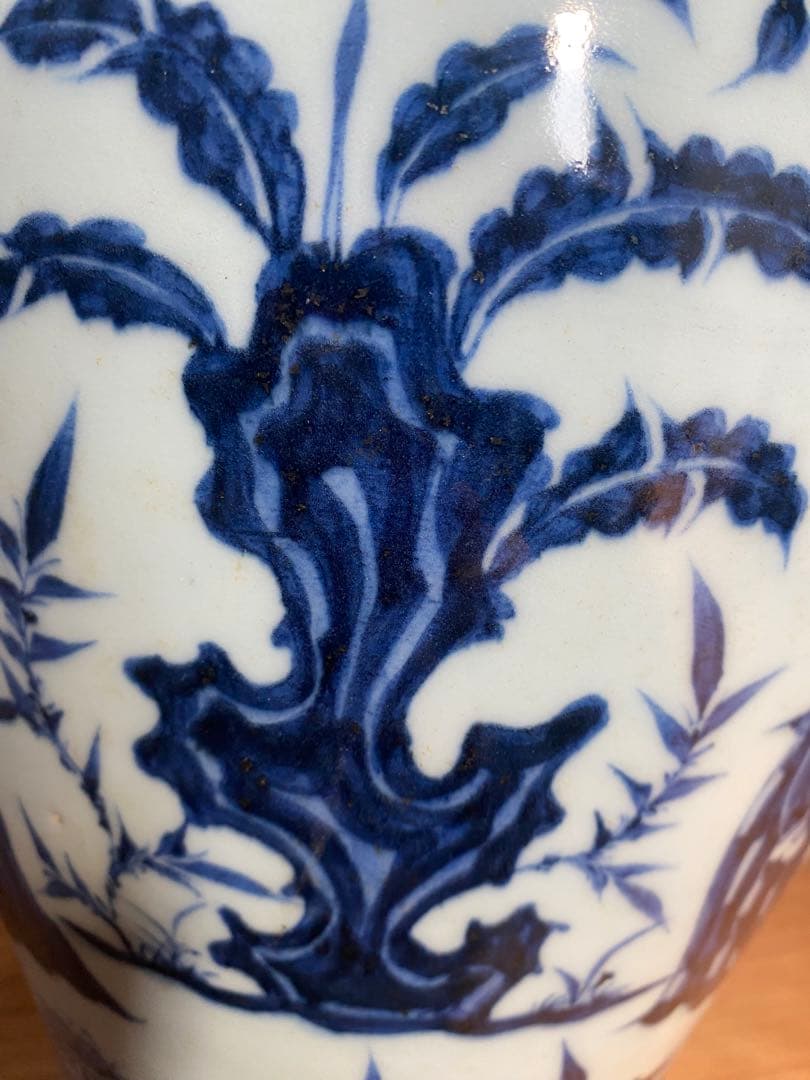 元末明初青花梅瓶、西厢記人物、サイズ高さ約39cmx径24cm.TA1037