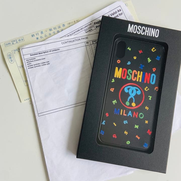 MOSCHINO モスキーノ iPhone XS Max ケース アルファベット