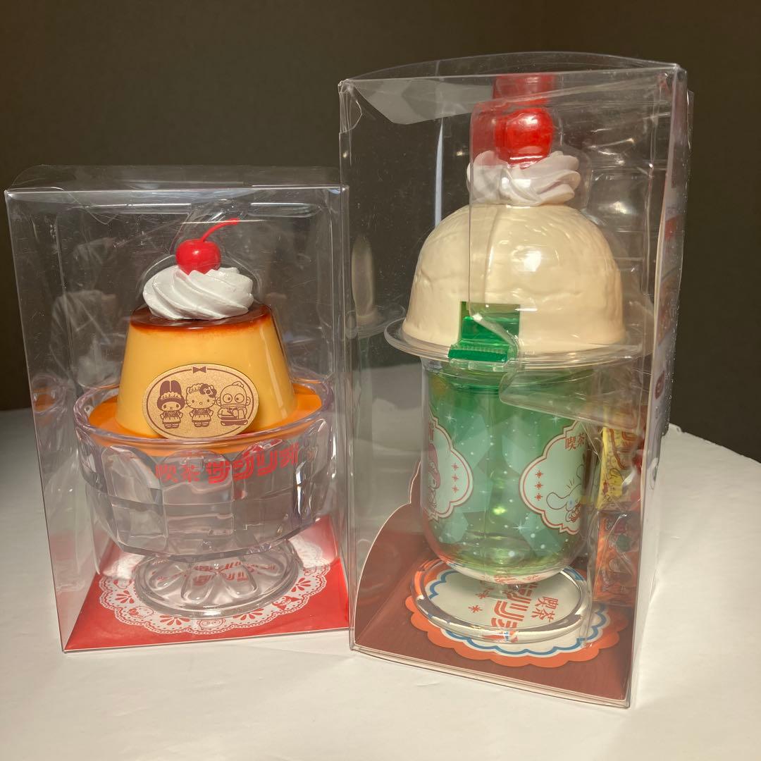 サンリオ　喫茶サンリオ　マスキングテープ&ケースセット　プリン型小物入れ