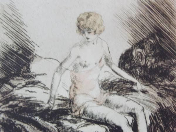 ルイ・イカール・アールデコ/寝室、希少な限定版額装用画集より、新品高級額装付