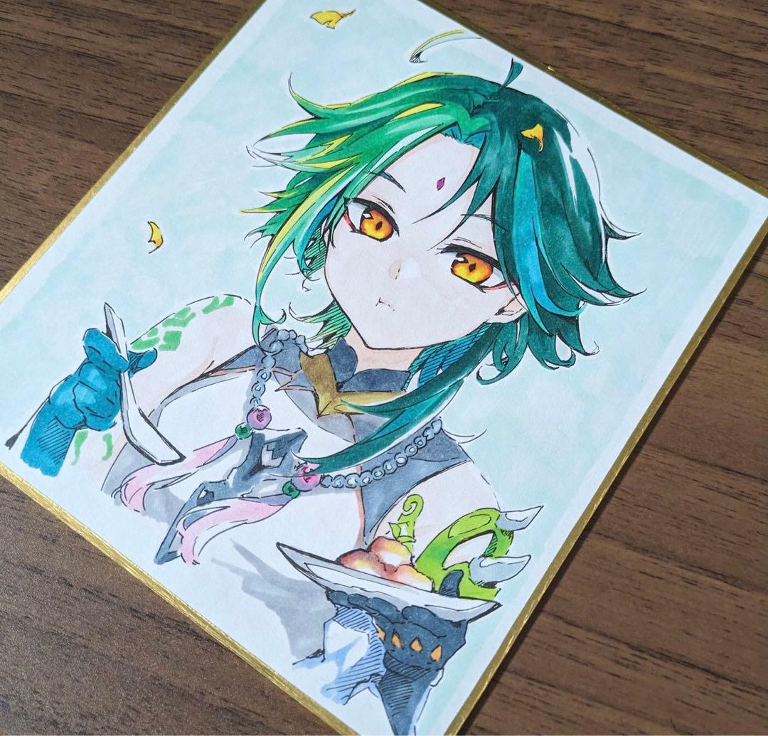 手描き　色紙　イラストオーダー