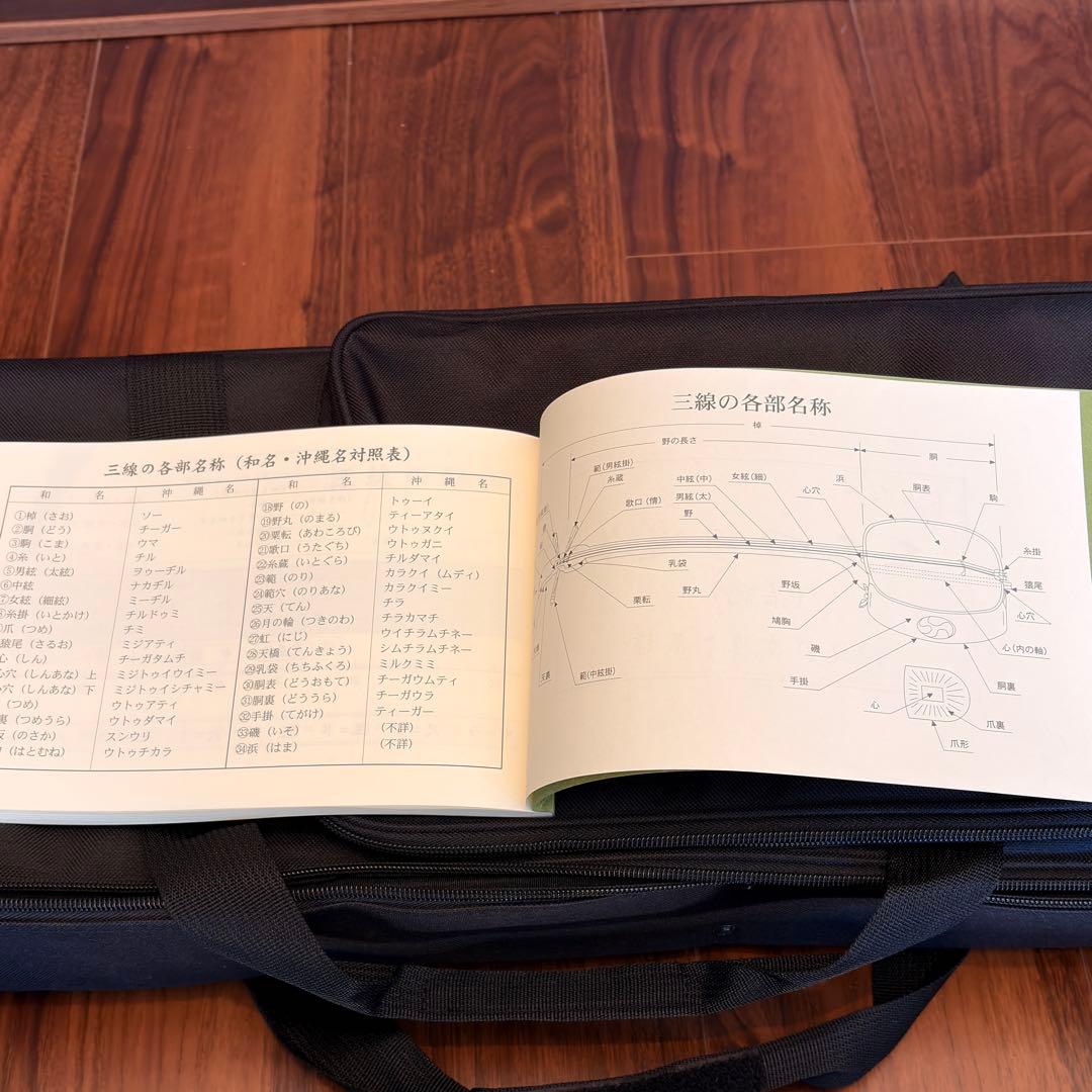 【美品】沖縄三線 本蛇皮 初心者セット ケース・教本付 【すぐ弾ける】