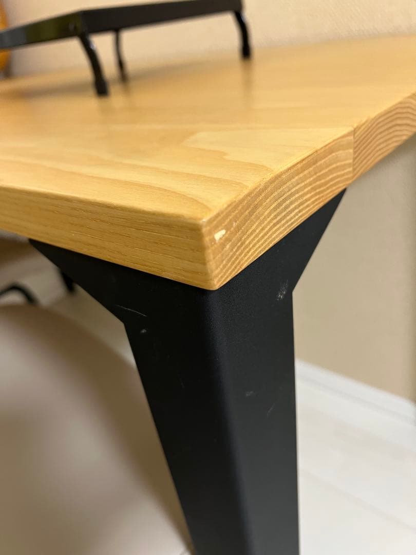 送料込みKANADEMONO THE TABLE 60×120ホワイトアッシュ
