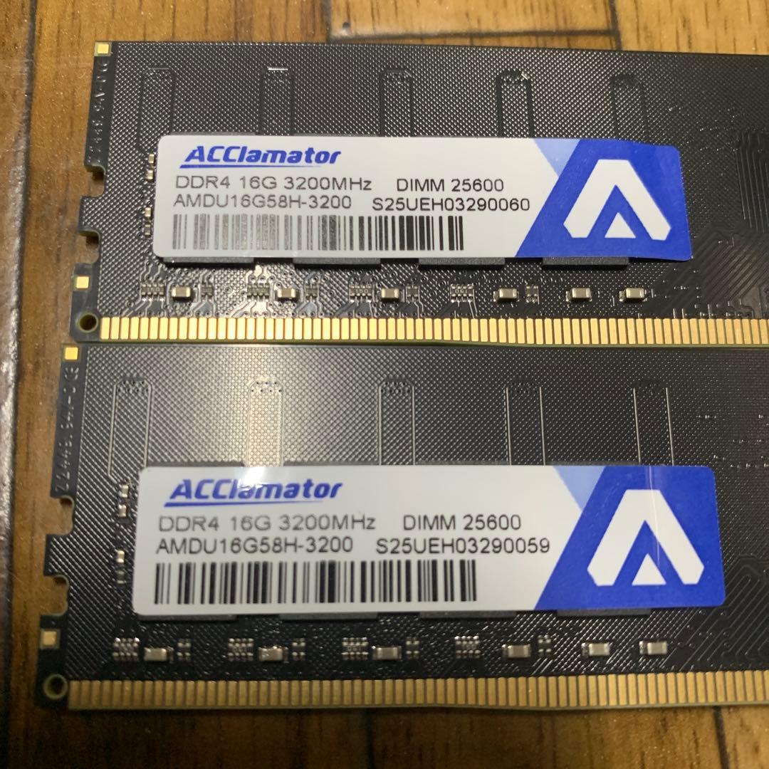 p*o様 ACClamator DDR4 32GB(16×2枚) 3200MHz