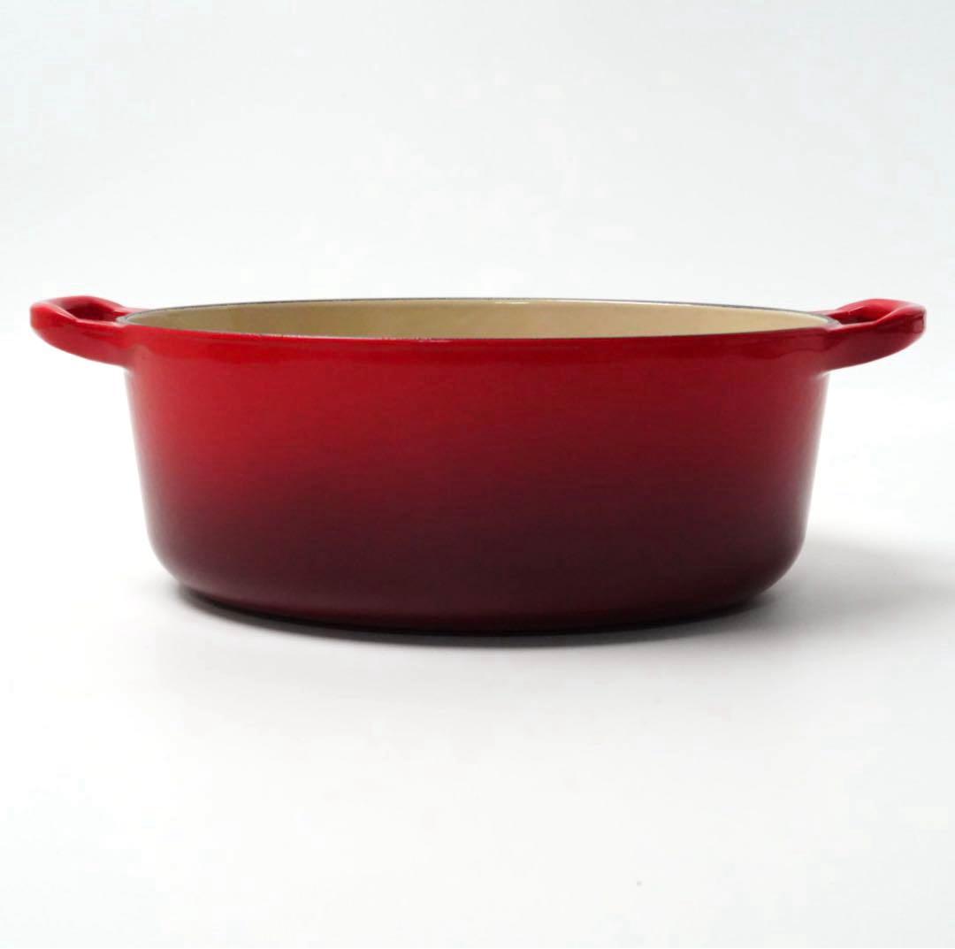 【美品】LE CREUSET　ココット オーバル チェリーレッド　23cm