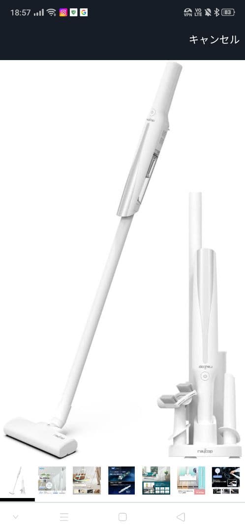 ★美品★レイコップ コードレス掃除機★ 超軽量 USB Type-C充電式