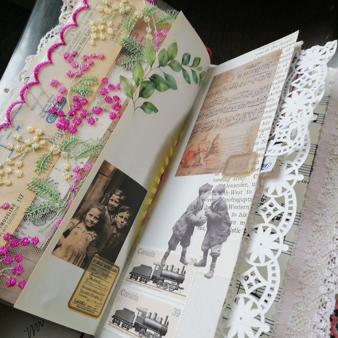 flower pinkジャンクジャーナル　雑記帳　お花とヴィンテージ