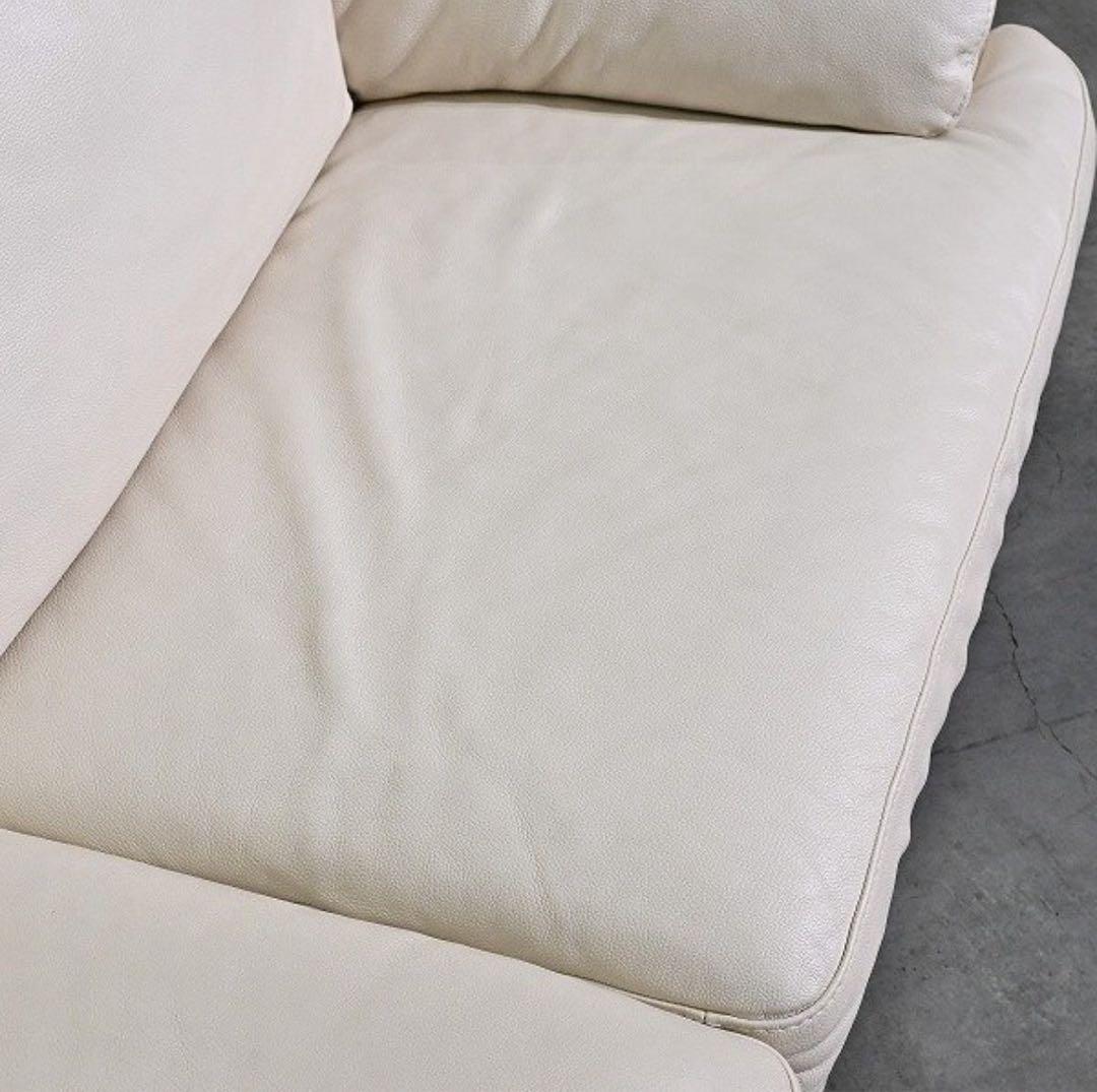 イタリア NATUZZI 45万「ELLY」ラブソファ 本革 引取り割引大歓迎