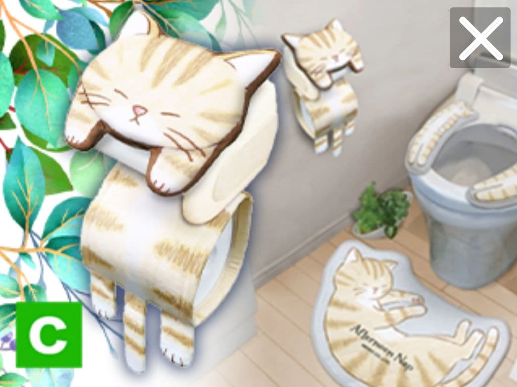 【きじ猫】トイレマット・ペーパーホルダーカバー・便座シート セット