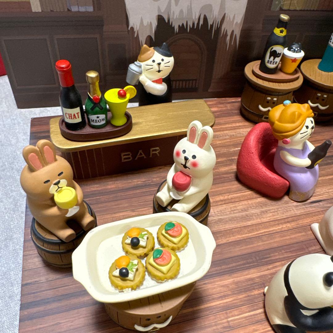 デコレ　コンコンブル　三毛猫BAR セット　バー　背景シート