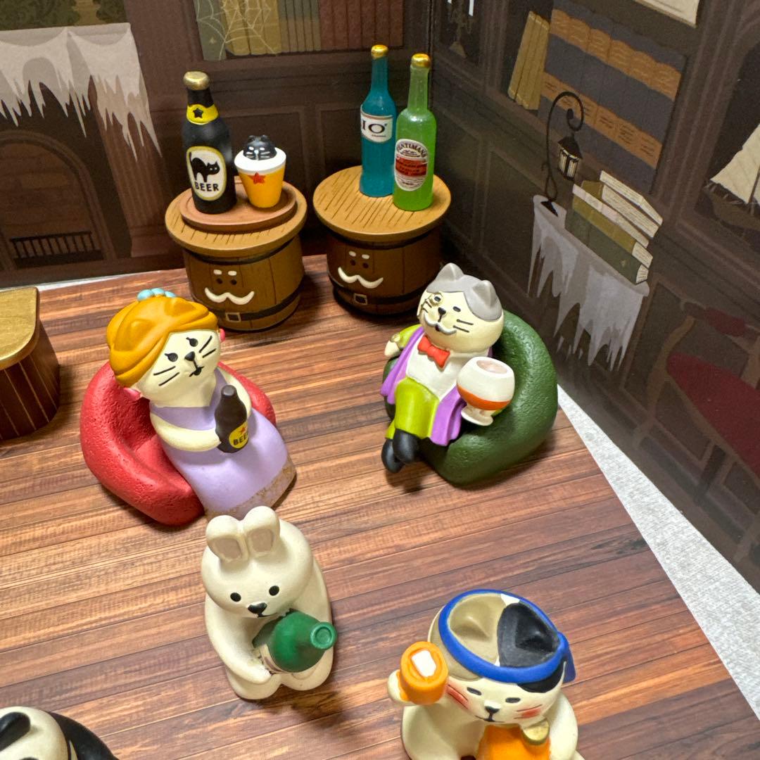 デコレ　コンコンブル　三毛猫BAR セット　バー　背景シート