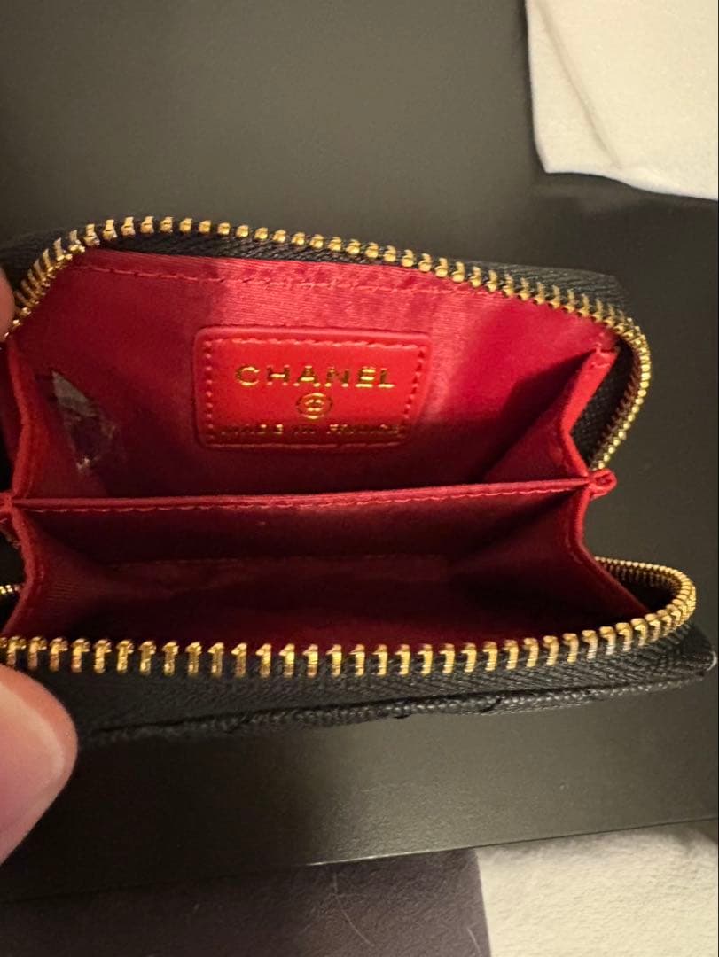CHANEL キャビアスキンレザーフラグメントケースケース　ノベルティ