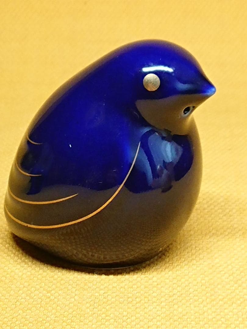 【美品】トリ　鳥　陶器　オブジェ　置物　インテリア　工芸品　美術品　A2596