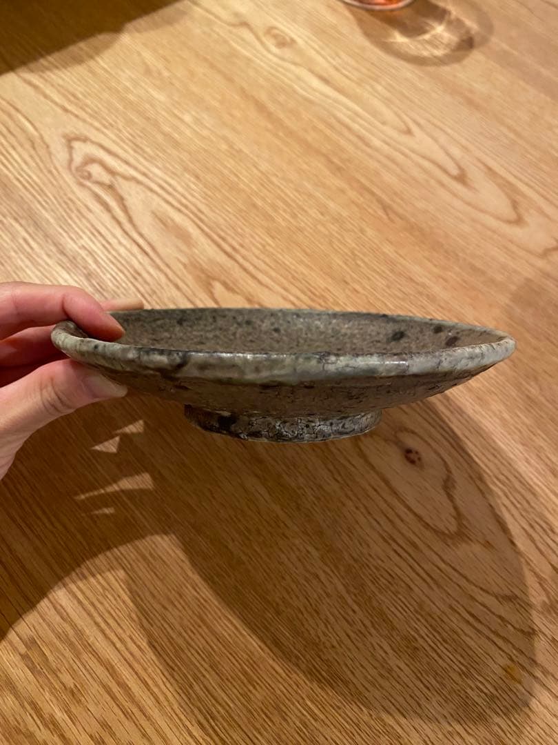 稲吉善光　黒灰色陶器皿、2枚セット