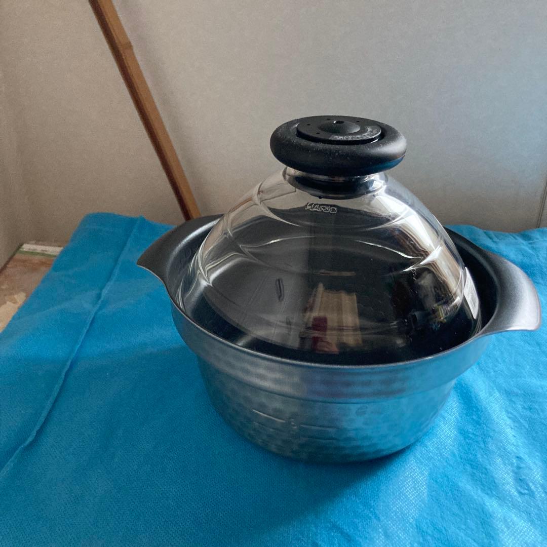 HARIO(ハリオ) ご飯釜 　雪平 IH対応 1~3合用 シルバー