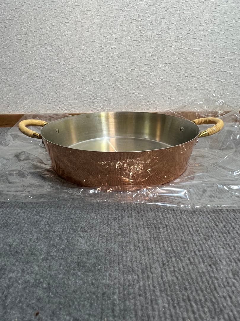 【美品】新光金属 COPPER100 WARE 純銅 すきやき鍋22cm
