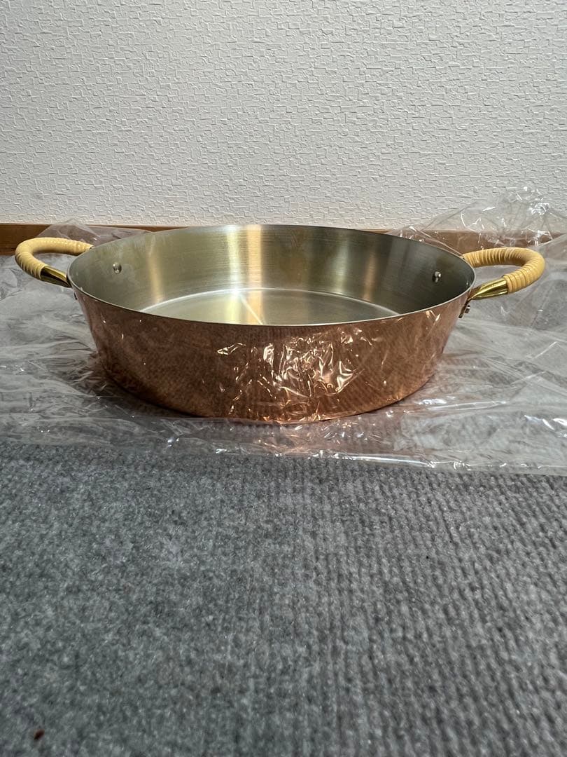 【美品】新光金属 COPPER100 WARE 純銅 すきやき鍋22cm