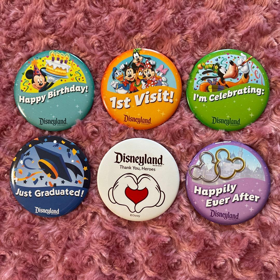 カリフォルニア ディズニー 70周年 カチューシャ アナハイム　缶バッジ