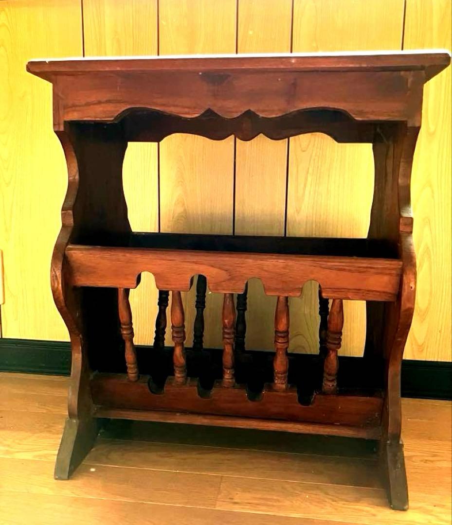 マガジンラック　アンティーク　高級品