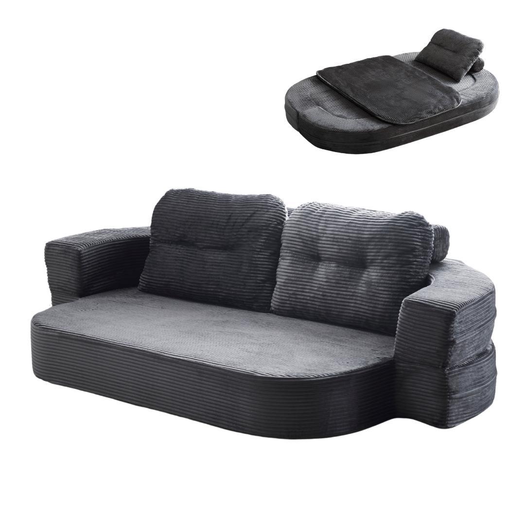 ソファベッド 組立て不要 二人掛け 1人掛け フロアソファ ローソファ ソファー