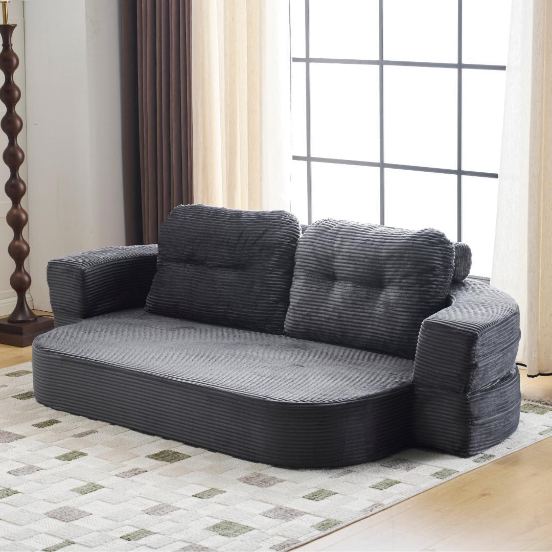 ソファベッド 組立て不要 二人掛け 1人掛け フロアソファ ローソファ ソファー