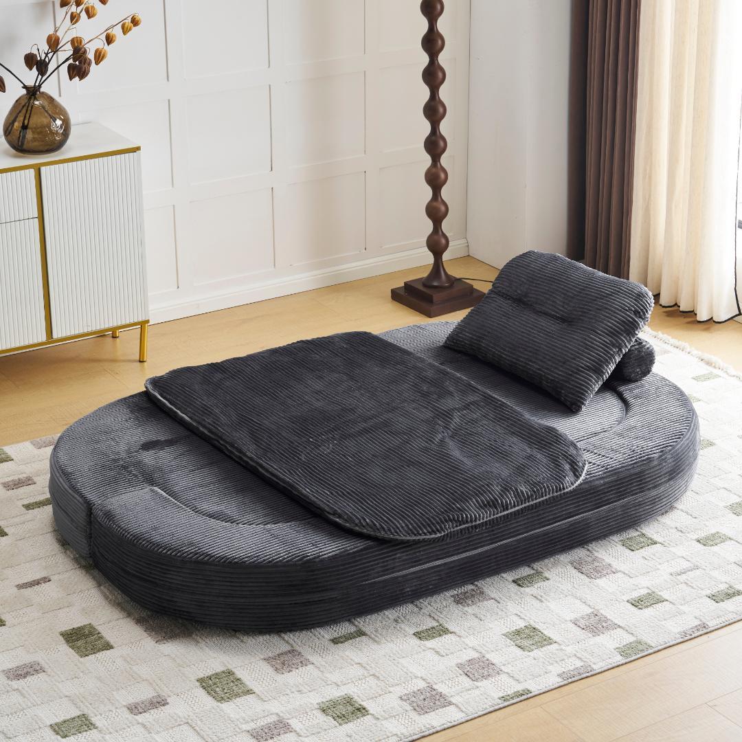 ソファベッド 組立て不要 二人掛け 1人掛け フロアソファ ローソファ ソファー