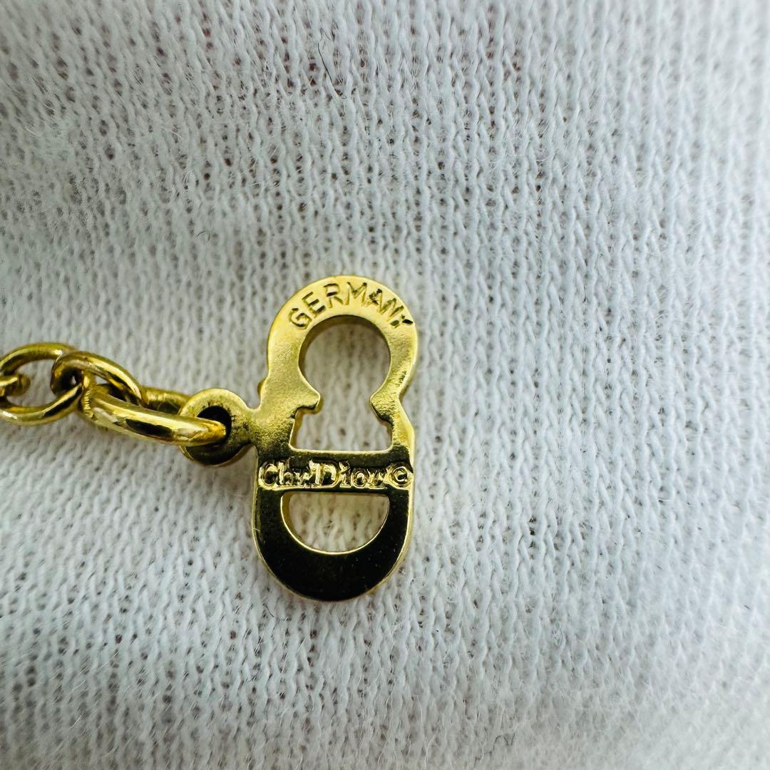 ✨Dior✨ディオール✨ラインストーン✨ハート型トップ✨ゴールド✨ネックレス✨