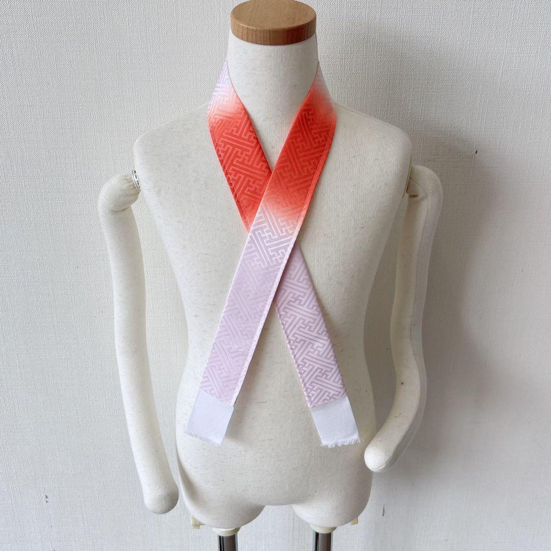 七五三　7歳女の子　フルセット　きもの　赤　小振袖　古典柄　家紋　7289