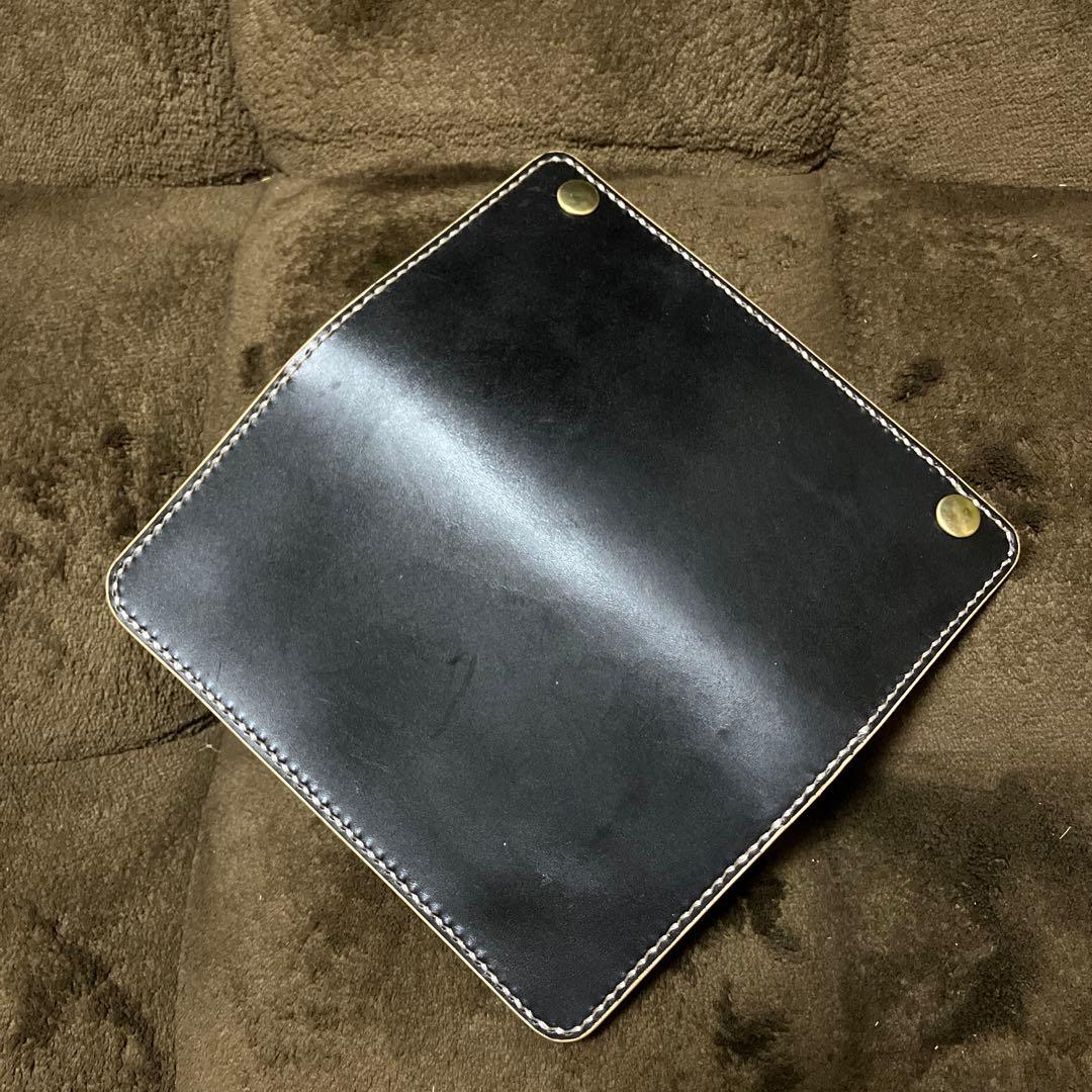 トラッカーウォレット　ハンドメイド　本革　茶芯