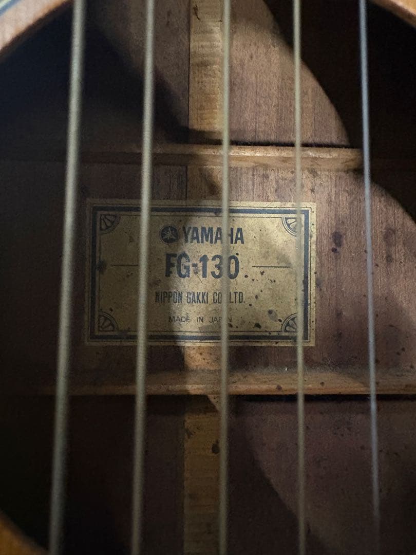 K）Yamaha アコースティックギターグリーンラベルFG–130