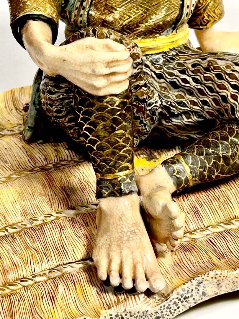 十二代 沈寿官 老爺陶人形 明治 薩摩焼 本薩摩