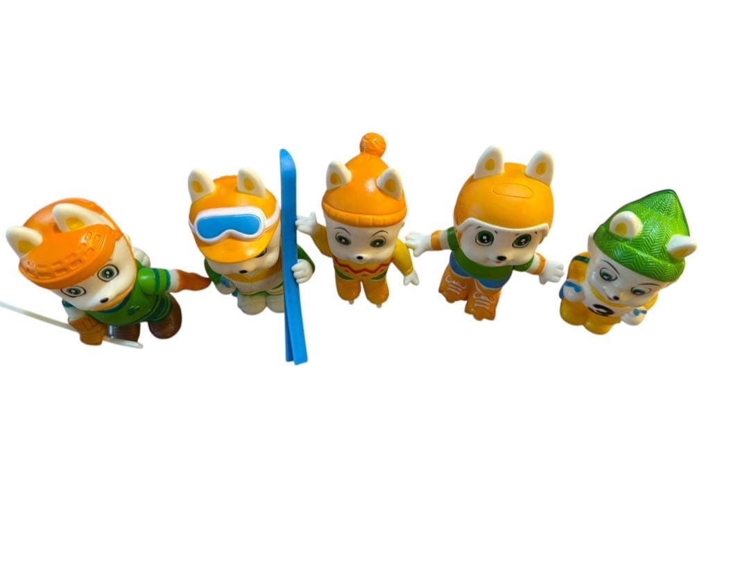 三和銀行 サンワくん 貯金箱 5体セット 昭和レトロ ノベルティ ソフビ