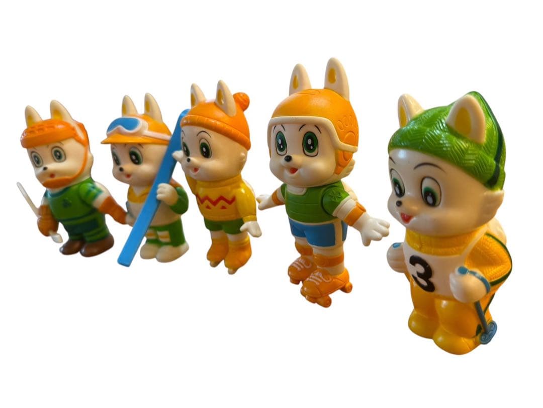 三和銀行 サンワくん 貯金箱 5体セット 昭和レトロ ノベルティ ソフビ