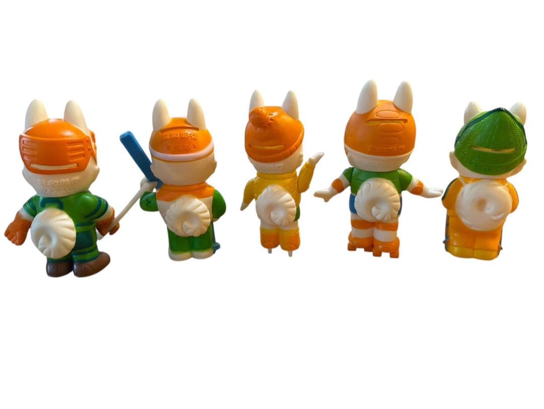 三和銀行 サンワくん 貯金箱 5体セット 昭和レトロ ノベルティ ソフビ