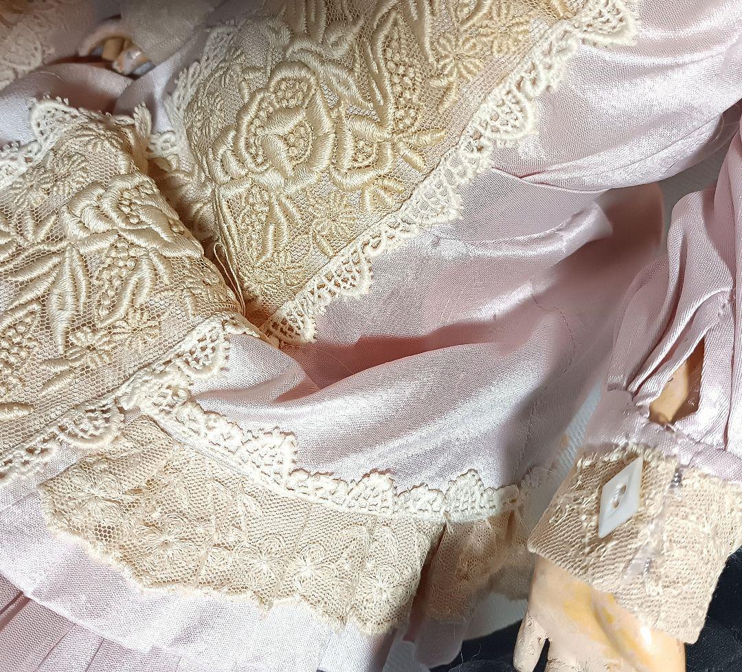 K2⭐アンティークドール　ケストナー168　ベビーピンクのゴージャスな春の装い⭐