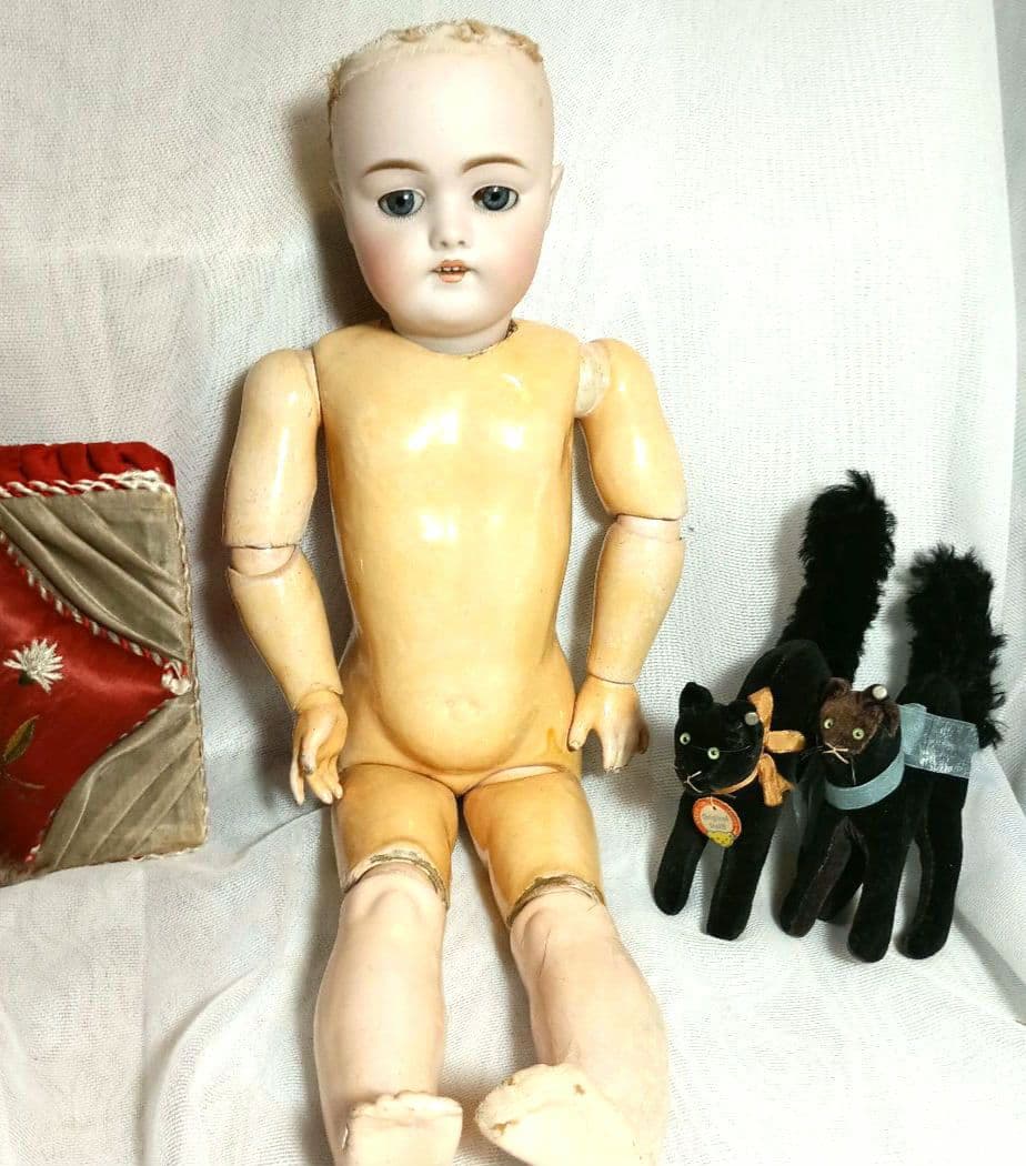 K2⭐アンティークドール　ケストナー168　ベビーピンクのゴージャスな春の装い⭐