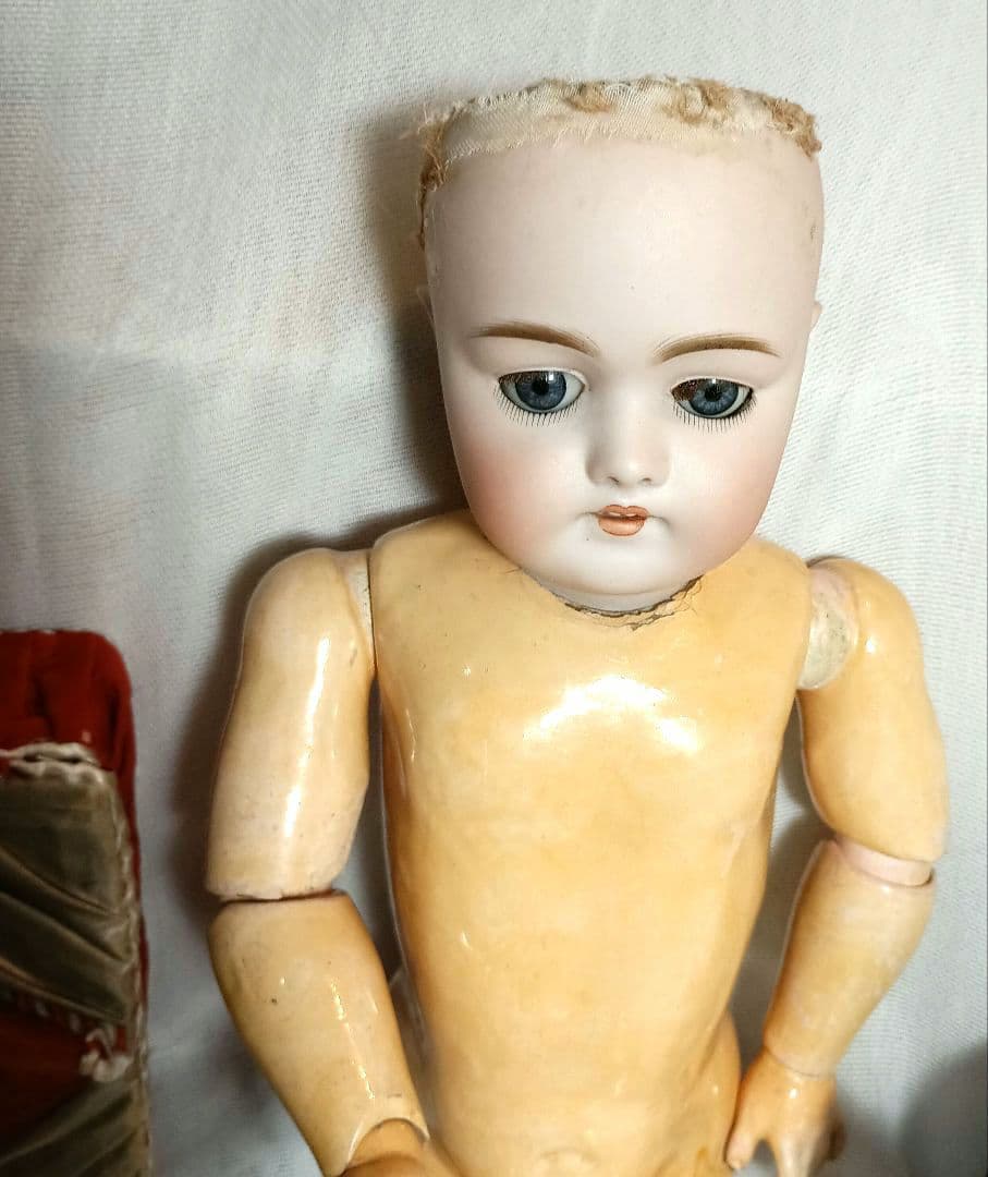 K2⭐アンティークドール　ケストナー168　ベビーピンクのゴージャスな春の装い⭐