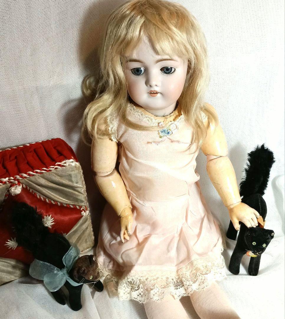 K2⭐アンティークドール　ケストナー168　ベビーピンクのゴージャスな春の装い⭐