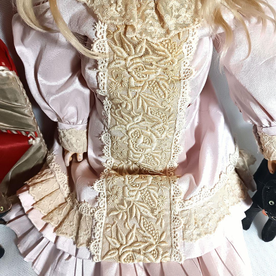 K2⭐アンティークドール　ケストナー168　ベビーピンクのゴージャスな春の装い⭐