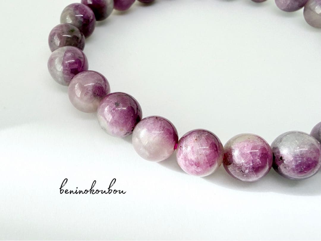 【1点物】南アフリカ産高発色ルビー8mmブレス｜7月誕生石｜勝利運・情熱・成功運