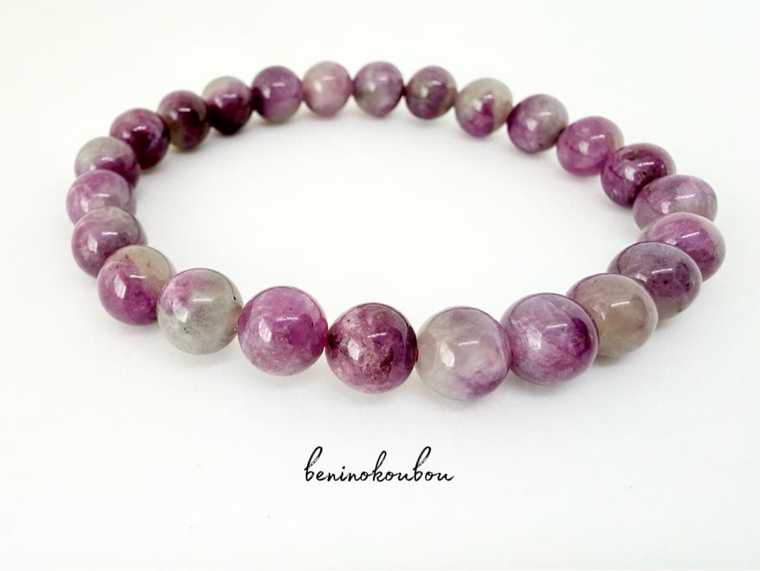 【1点物】南アフリカ産高発色ルビー8mmブレス｜7月誕生石｜勝利運・情熱・成功運