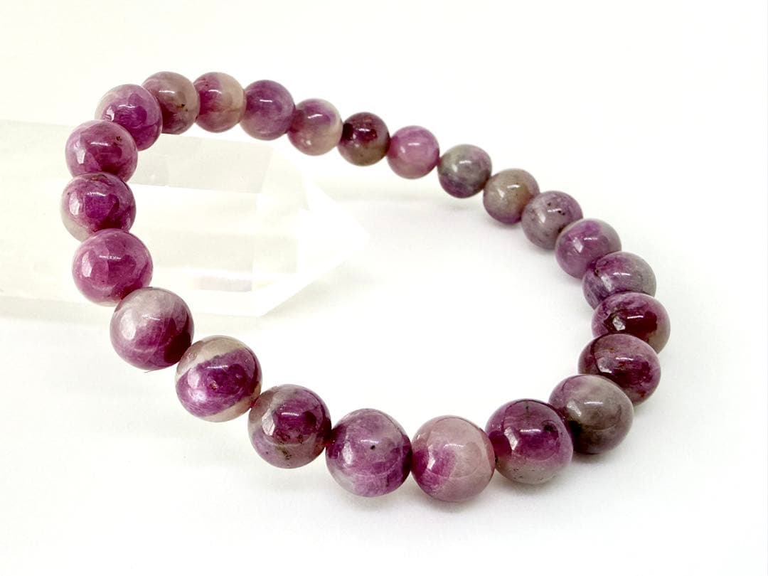【1点物】南アフリカ産高発色ルビー8mmブレス｜7月誕生石｜勝利運・情熱・成功運