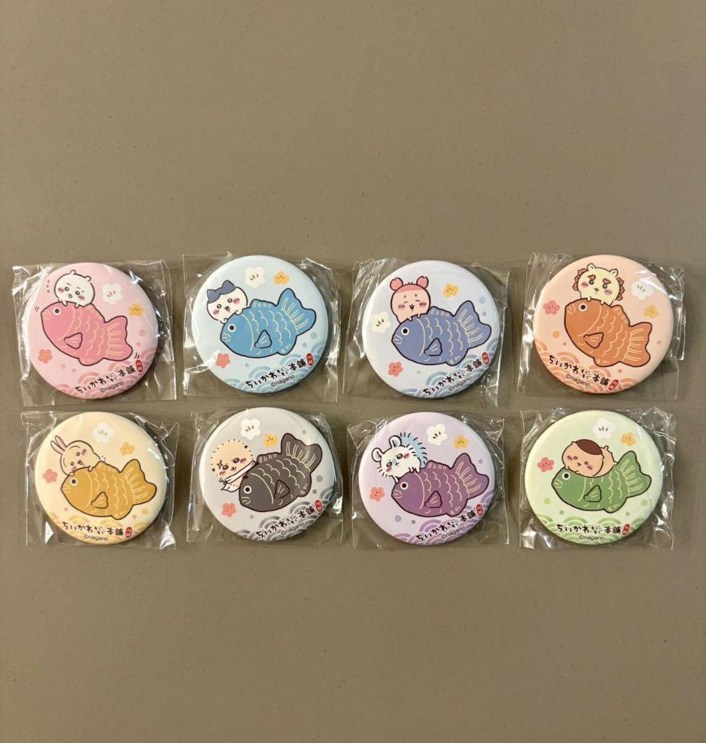 ちいかわ もぐもぐ本舗 川越 1周年記念 ノベルティ特典 キーホルダー　缶バッジ