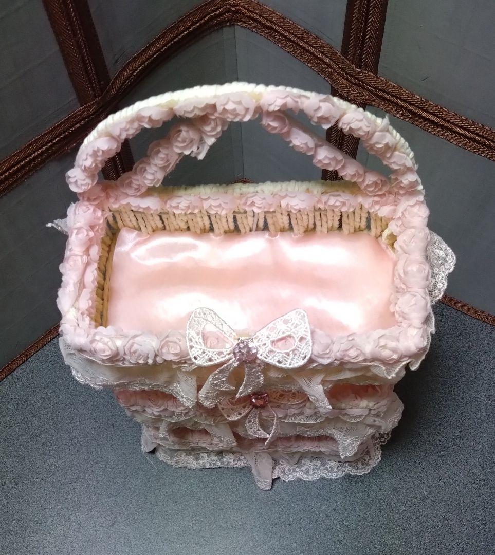 3段チェスト　3段小物入れ　レース仕様　お姫様仕様　姫デコ